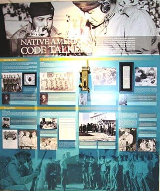 Native American Code Talkers Exhibit Panel