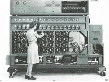 Navy WAVE with Bombe