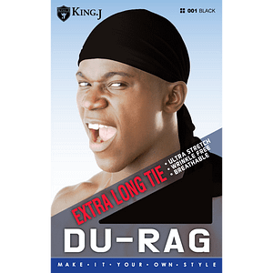 DuRags Extra Long Tie Black