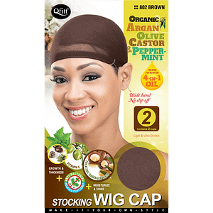 Treated Stocking Wig Caps Brown