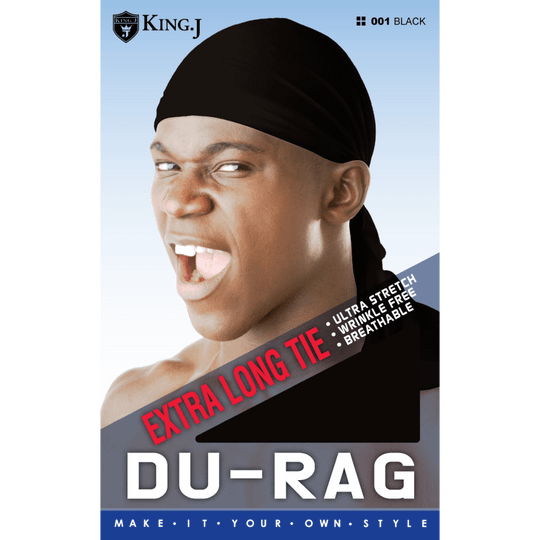 DuRags Extra Long Tie Black