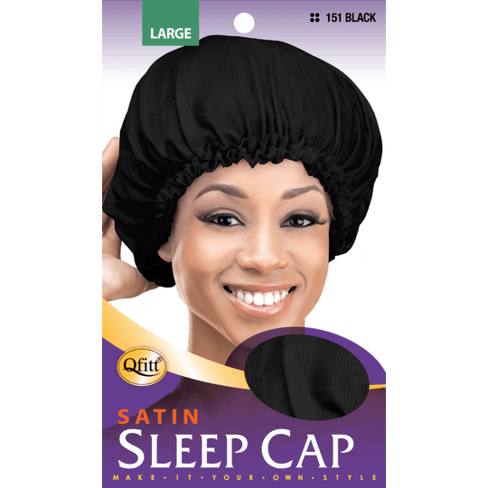 Sleep Caps Satin - Black