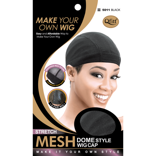 Mesh Dome Style Wig Caps - Black