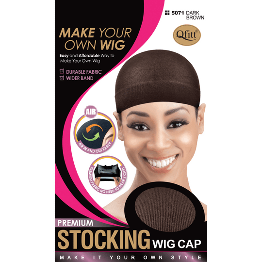 Stocking Wig Caps - Dark Brown