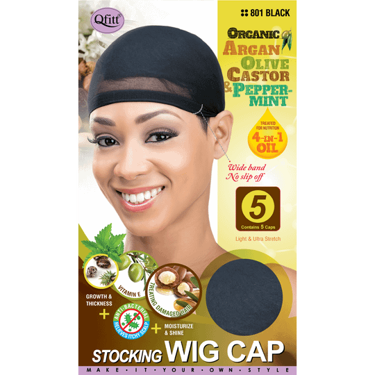 Stocking Wig Caps (5pcs) - Black