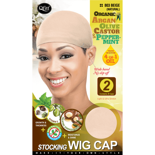 Treated Stocking Wig Caps Beige
