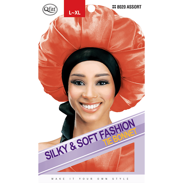 Silky Tie Bonnets - Black