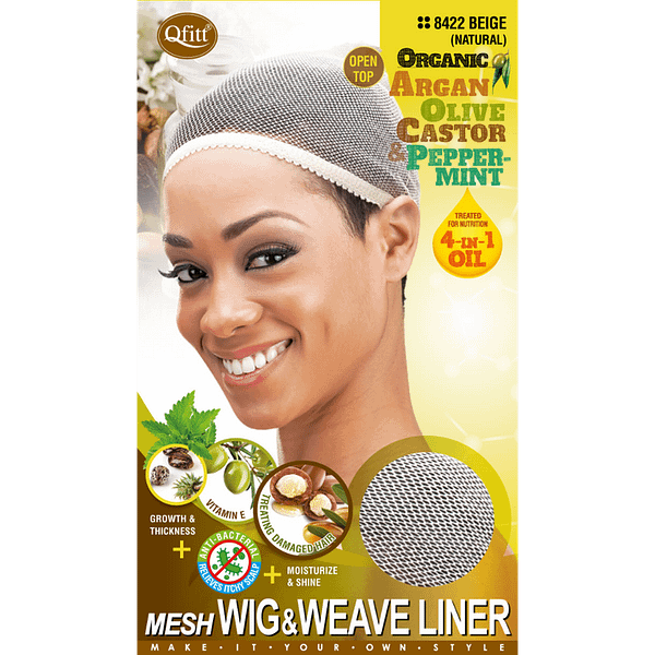 Open Top Mesh Wig & Weave Liner - Beige