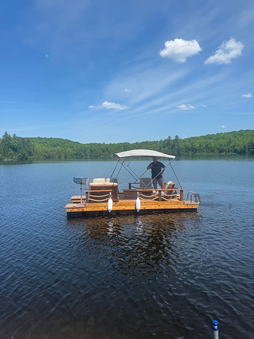 The Captain Supreme Pontoon Dock Boat - Sawmill Structures™